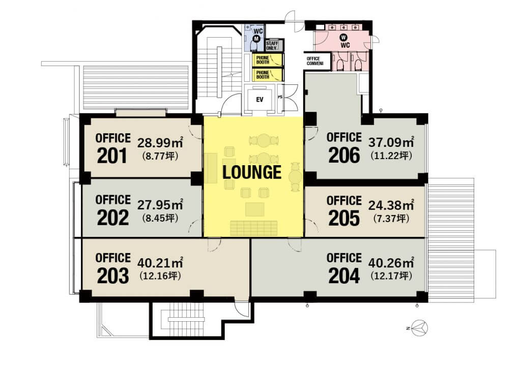 ▲図1：LAIDOUT SHIBUYA 2階平面図
