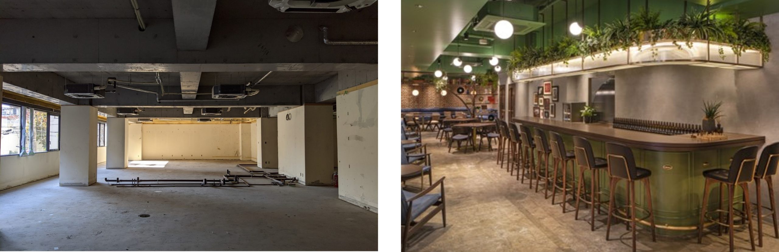 ▲Members lounge　Before After