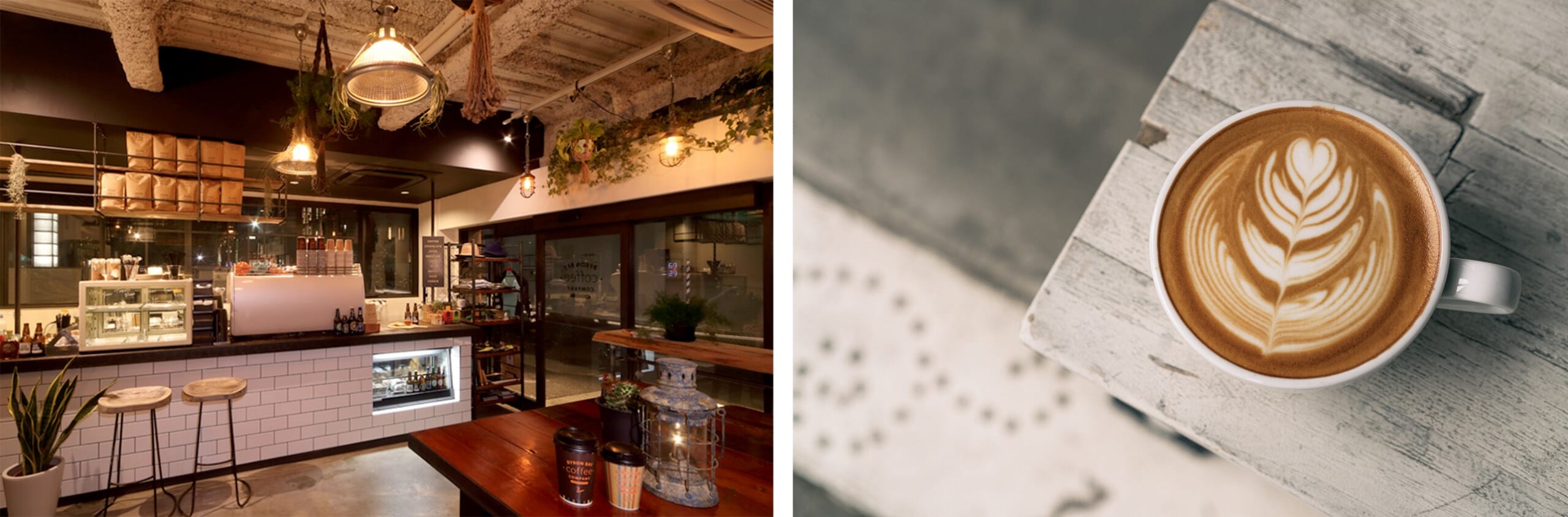 ▲BYRONBAY coffee大門店
